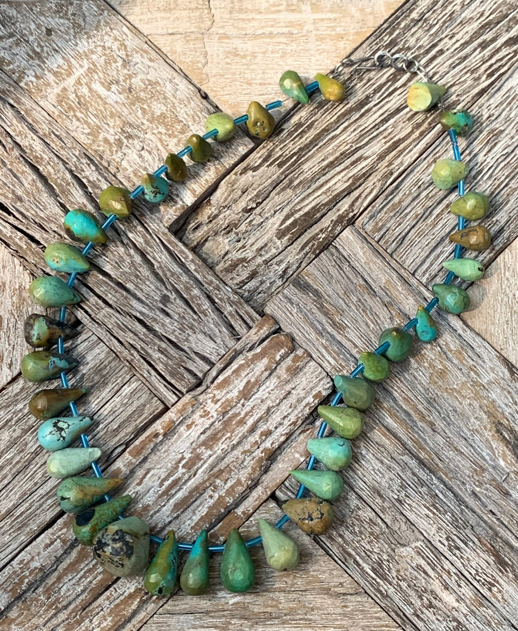 Navajo Teardrop Turquoise Necklace