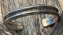 Load image into Gallery viewer, Silver Stamped Cuff
