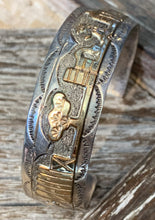 Load image into Gallery viewer, Gold and Sterling Silver Story Teller Cuff
