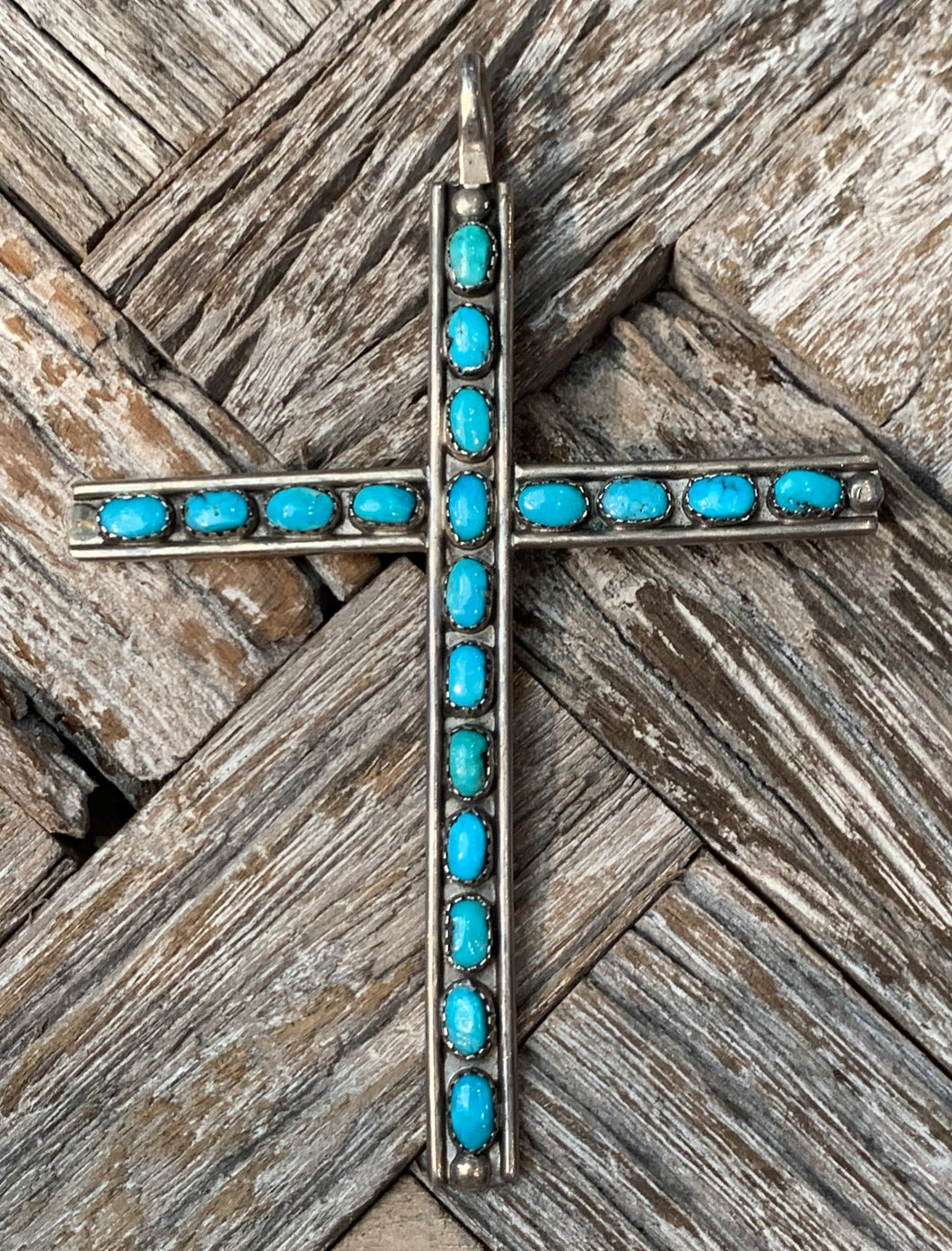 Navajo Turquoise Cross Pendant