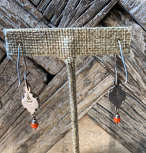 Load image into Gallery viewer, Turquoise &amp; Coral Dangle Earrings
