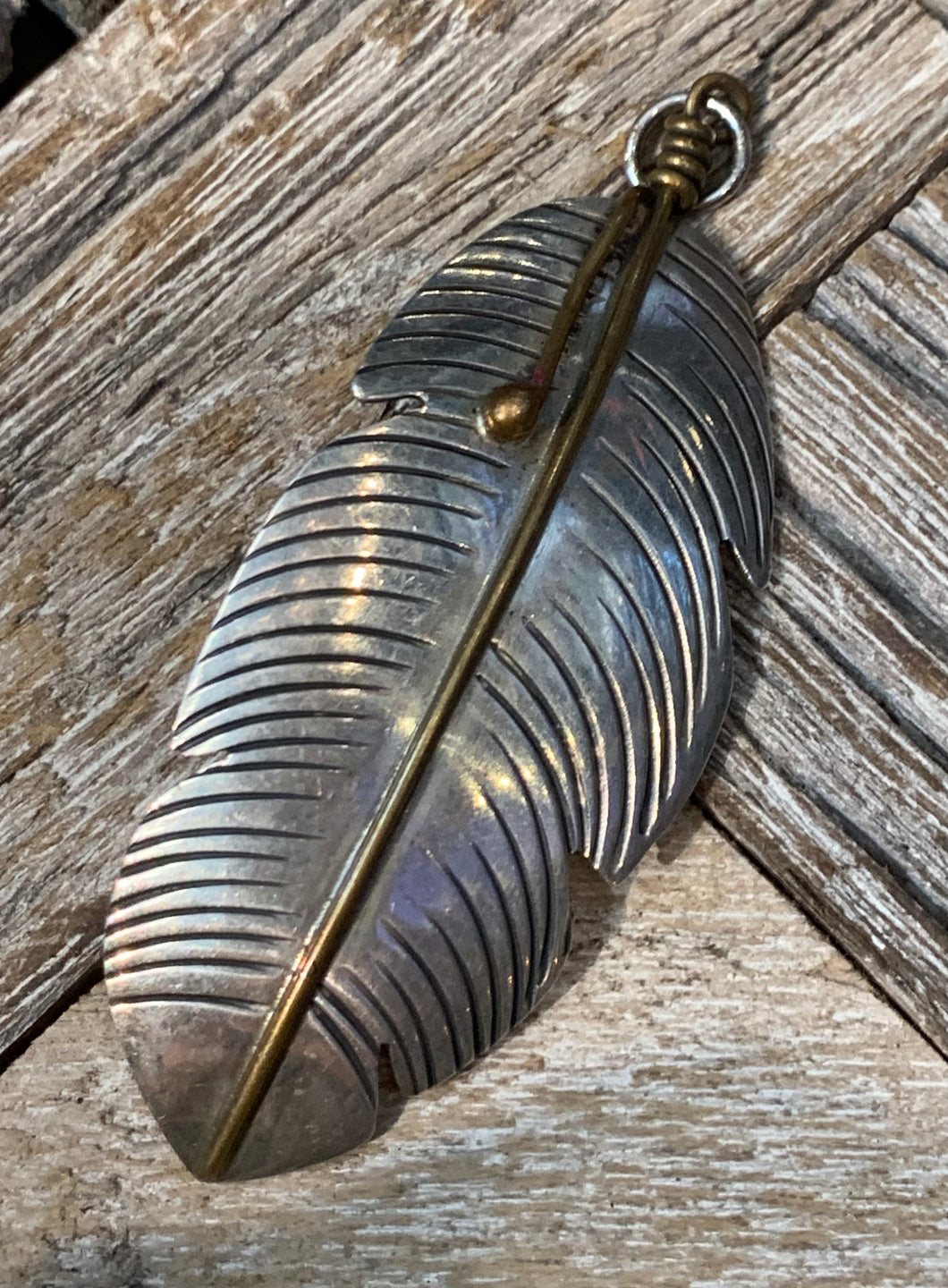 Navajo Feather Pendant