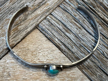 Load image into Gallery viewer, Navajo Cuff W/ Small Turquoise Stone in the Middle
