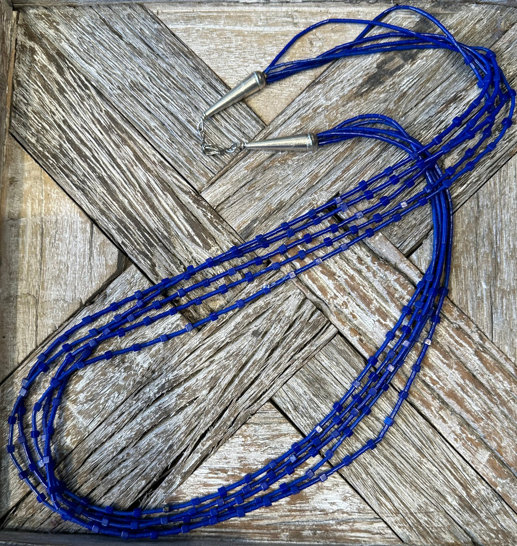 Lapis Lazuli Bead  Necklace