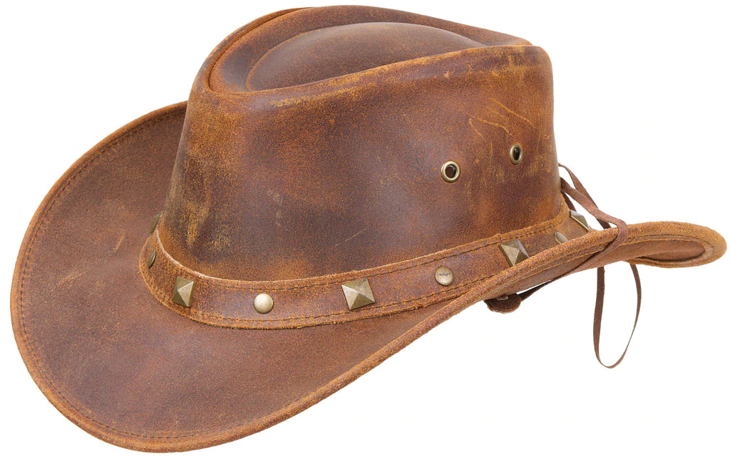 A Stylish Outback Leather Hat (Brown)