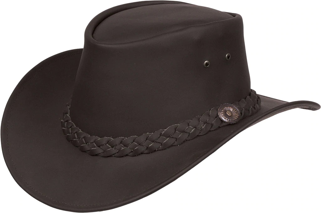 Leather Hat ( Dark Brown)