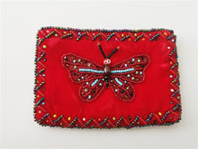 Load image into Gallery viewer, Rectangular Velvet Coin Purse- ButterFly
