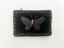 Load image into Gallery viewer, Rectangular Velvet Coin Purse- ButterFly
