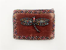 Load image into Gallery viewer, Rectangular Velvet Coin Purse- DragonFly
