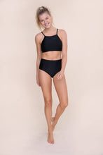 Load image into Gallery viewer, Solid Essential Halter Bikini Set (BLACK)
