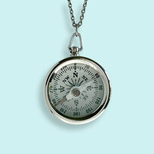Load image into Gallery viewer, Silver Compass Necklace

