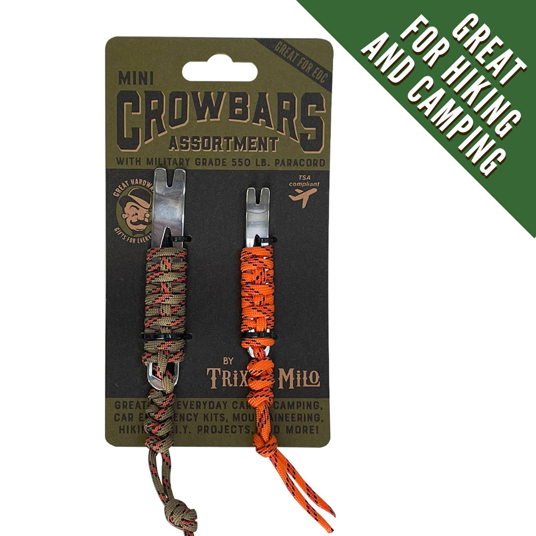 MINI-CROWBAR tool assortment (2) with Paracord wrap