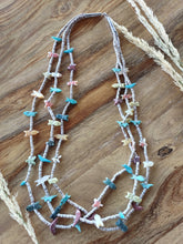 Load image into Gallery viewer, Santa Domingo Heishi 3 Strand Fetish Necklace, 30.5&quot; long
